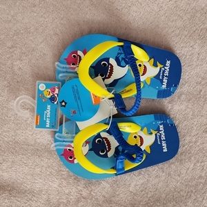 Toddler boy Baby Shark Flip Flops Brand New